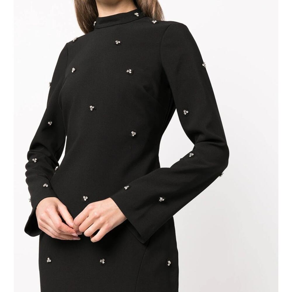 Likely Phillips Diamond Stud Detail Mini Dress Black New Size 4 - Picture 4 of 9